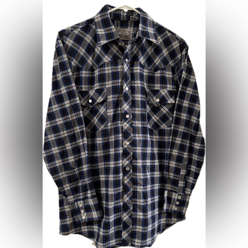 Vintage Pearl Button Plaid Shirt